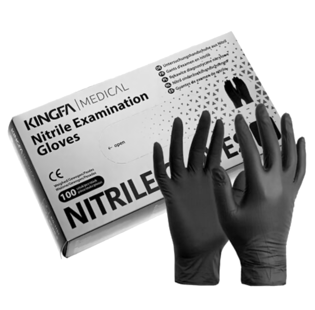 Mustat kertakäyttökäsineet nitriiliä