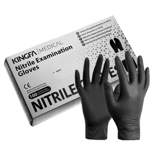 Mustat kertakäyttökäsineet nitriiliä