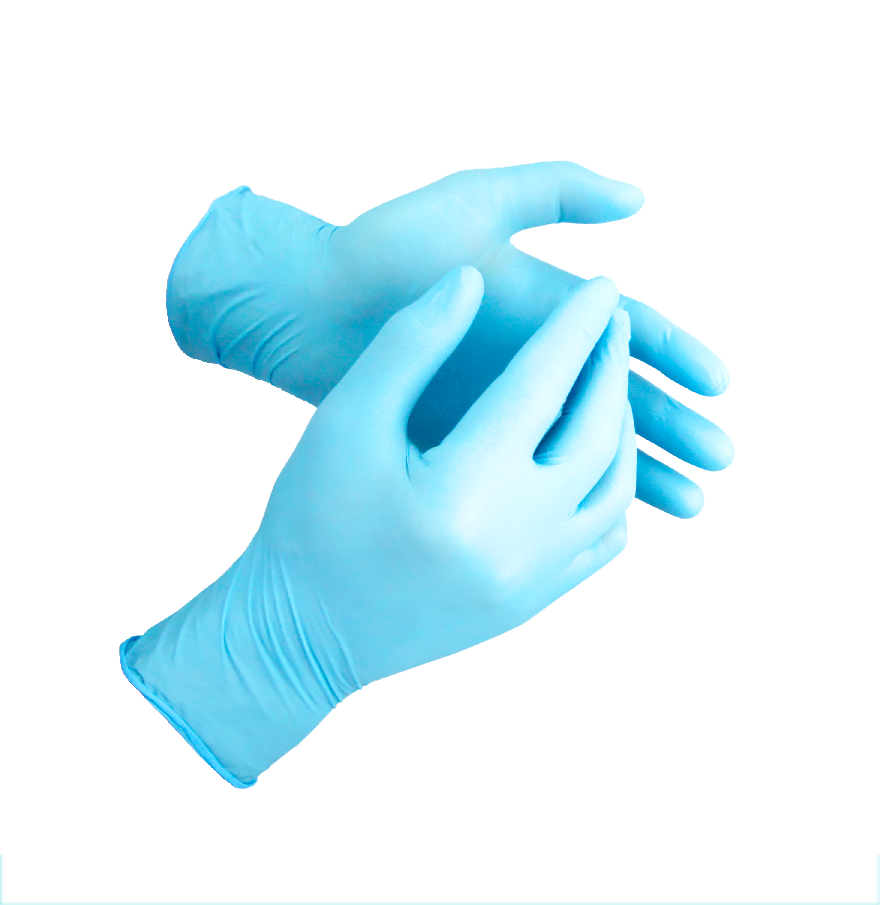 Siniset kertakäyttökäsineet, nitriili